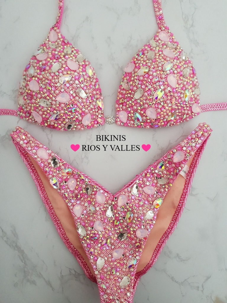 Rosa Pastel con Perlitas